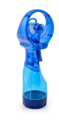 O2COOL Deluxe Handheld Battery Powered Water Misting Fan Blue - New 3.7 inch by 10.6 inch
