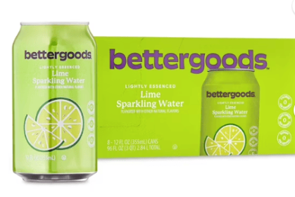 bettergoods Lime Flavored Sparkling Water, 12 fl oz, 8 Cans