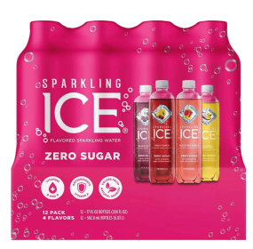 Sparkling Ice Zero Sugar Flavored, Variety Pack, 17 fl oz, 12 Count (Black Cherry, Peach Nectarine, Coconut Pineapple
