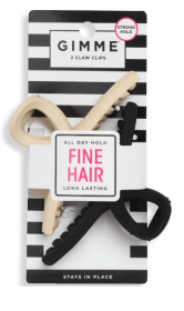 Gimme Loop Claw Clip For Fine Hair, Black Blonde, 2 Count