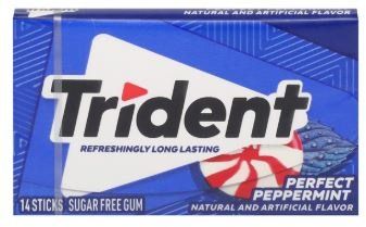 Trident Gum, Sugar Free, Perfect Peppermint