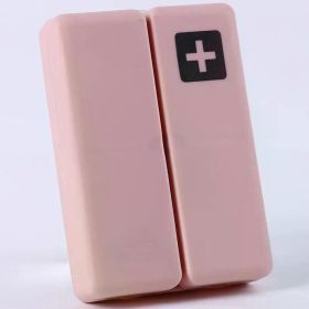1PC Weekly Pill Box 7 Days Foldable Travel Medicine Holder Pill Box Tablet Storage Case Container Dispenser Organizer Tools (Color: Pink)